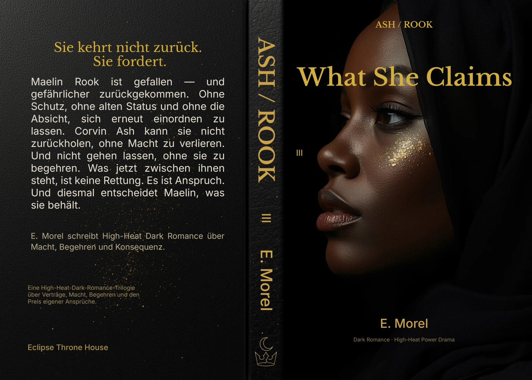 Vollständiger Druckumschlag: What She Claims