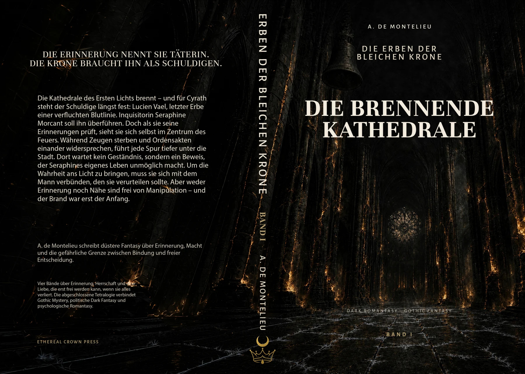 Vollständiger Druckumschlag: Die brennende Kathedrale
