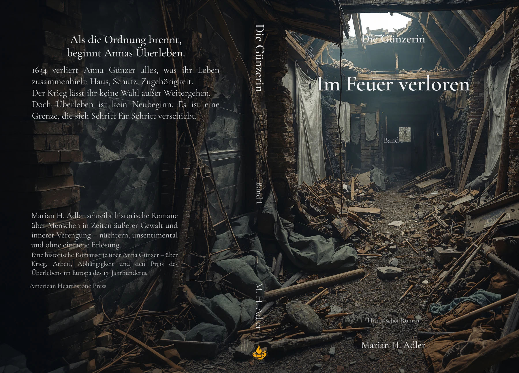 Vollständiger Druckumschlag: Im Feuer verloren
