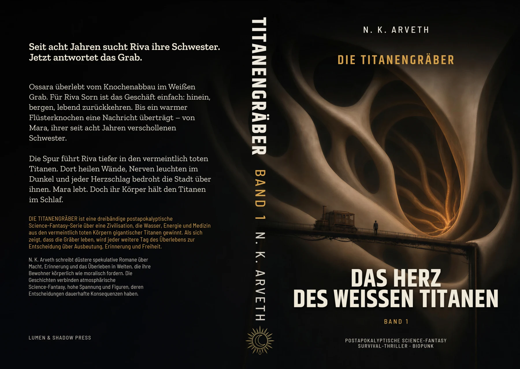 Vollständiger Druckumschlag: Das Herz des weißen Titanen