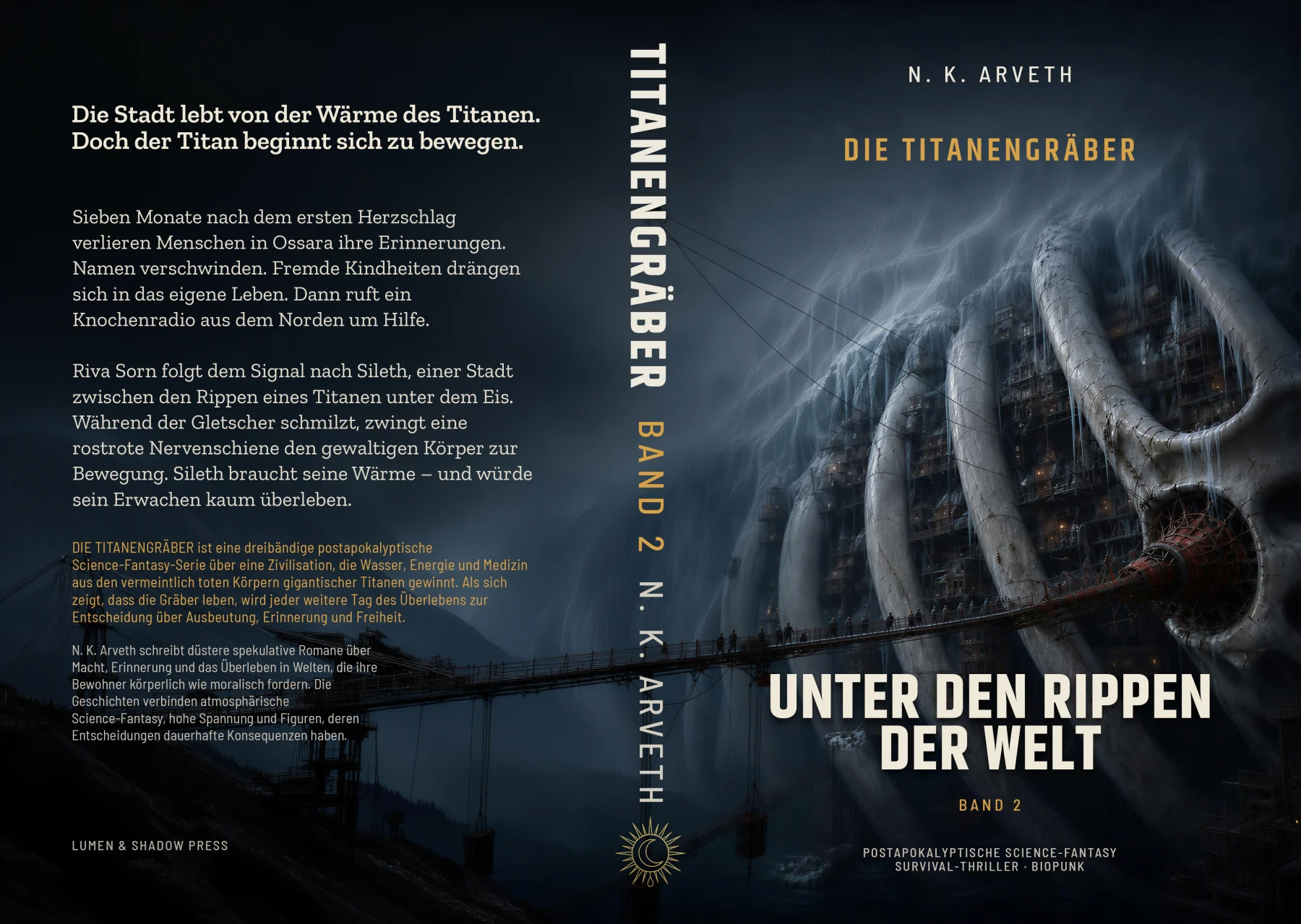 Vollständiger Druckumschlag: Unter den Rippen der Welt