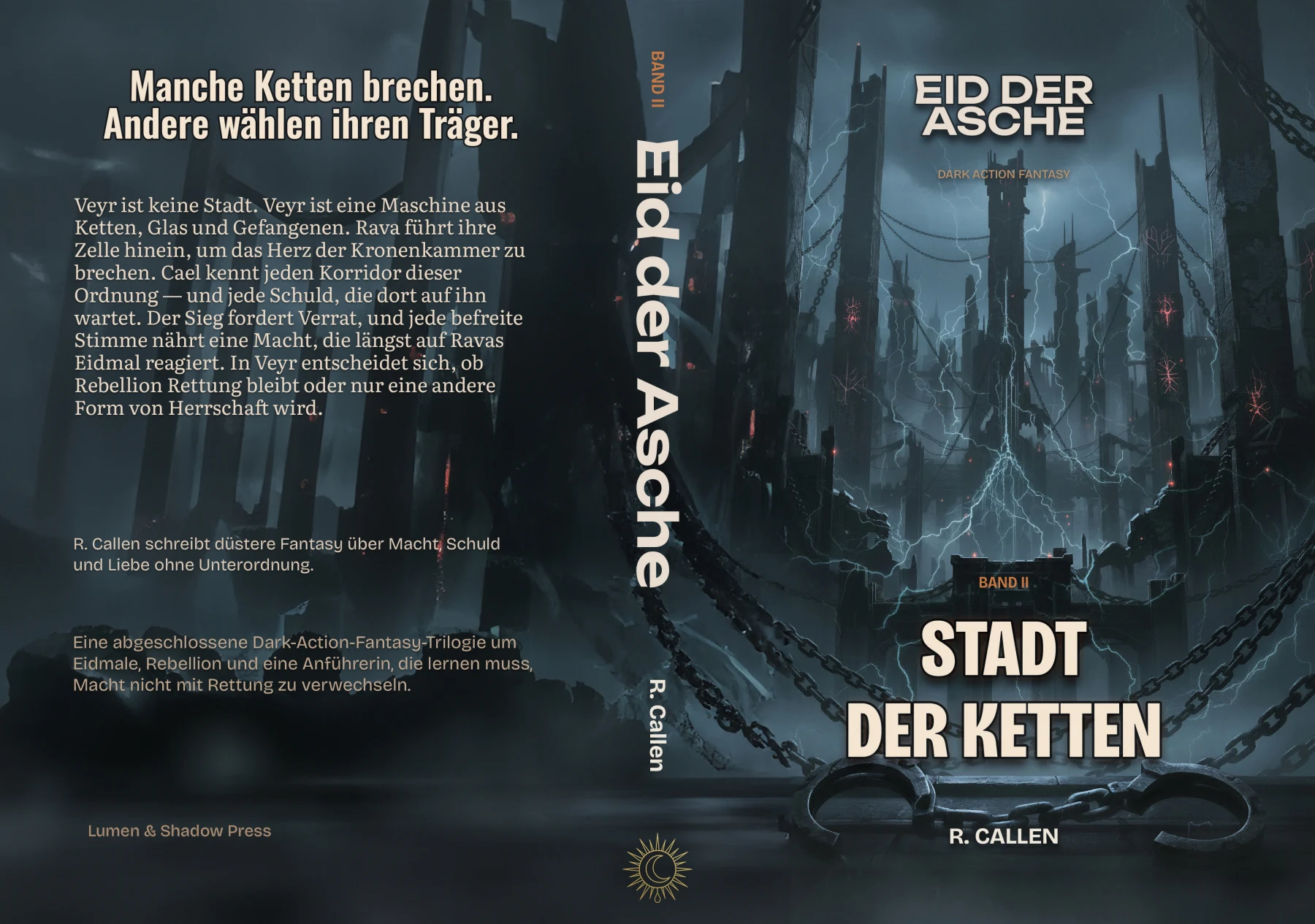 Vollständiger Druckumschlag: Stadt der Ketten