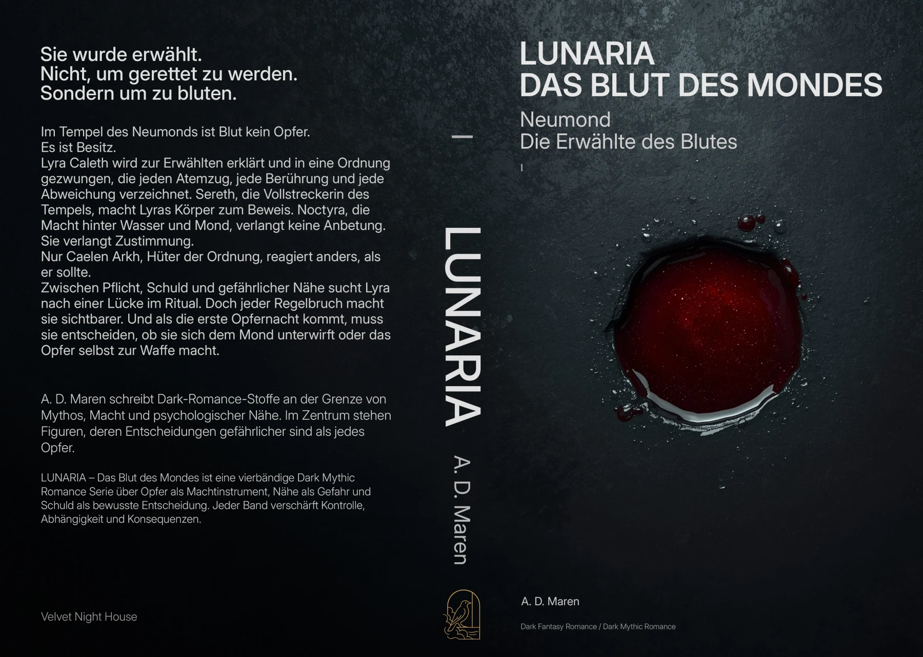Vollständiger Druckumschlag: Neumond – Die Erwählte des Blutes