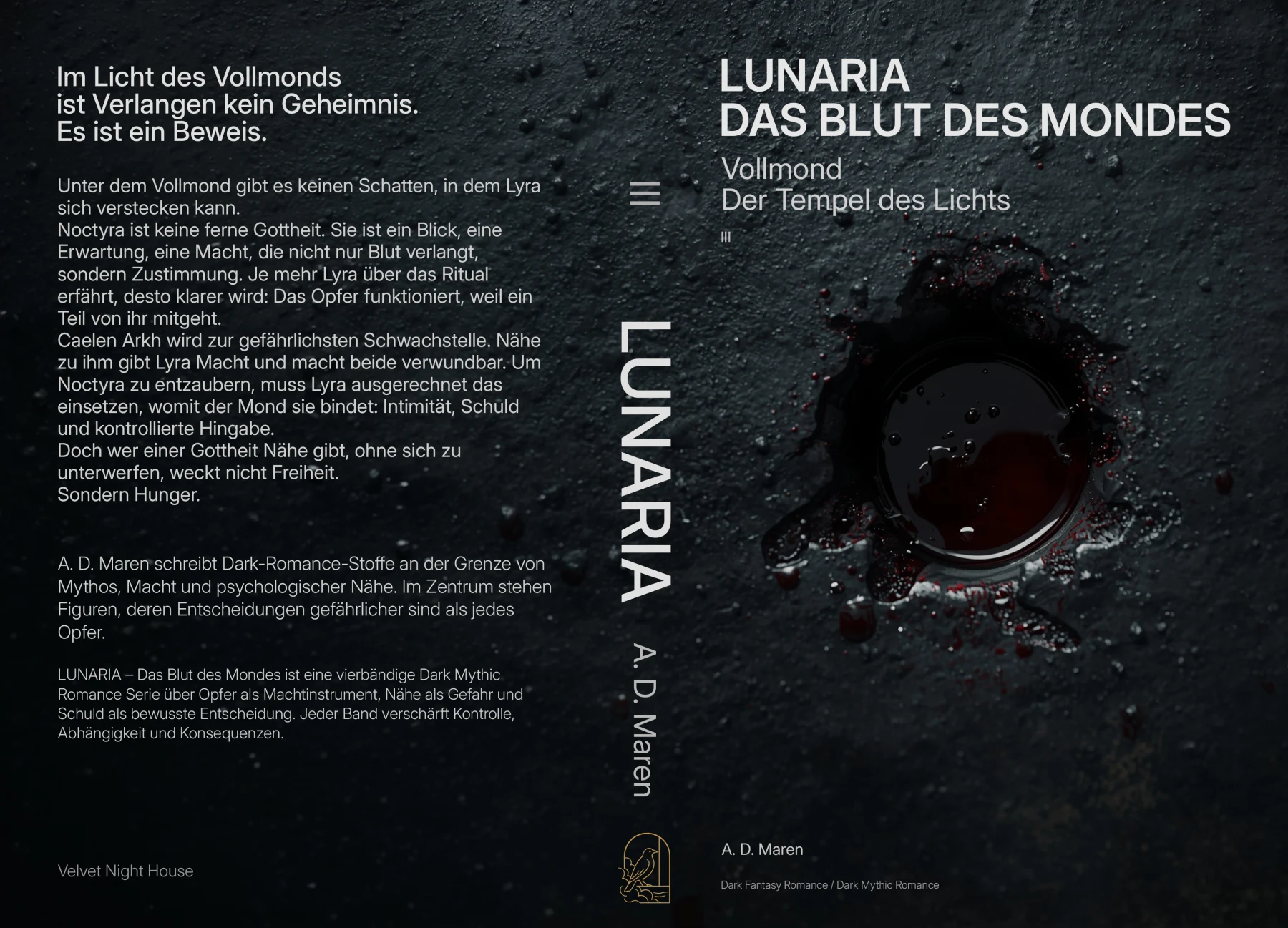 Vollständiger Druckumschlag: Vollmond – Der Tempel des Lichts