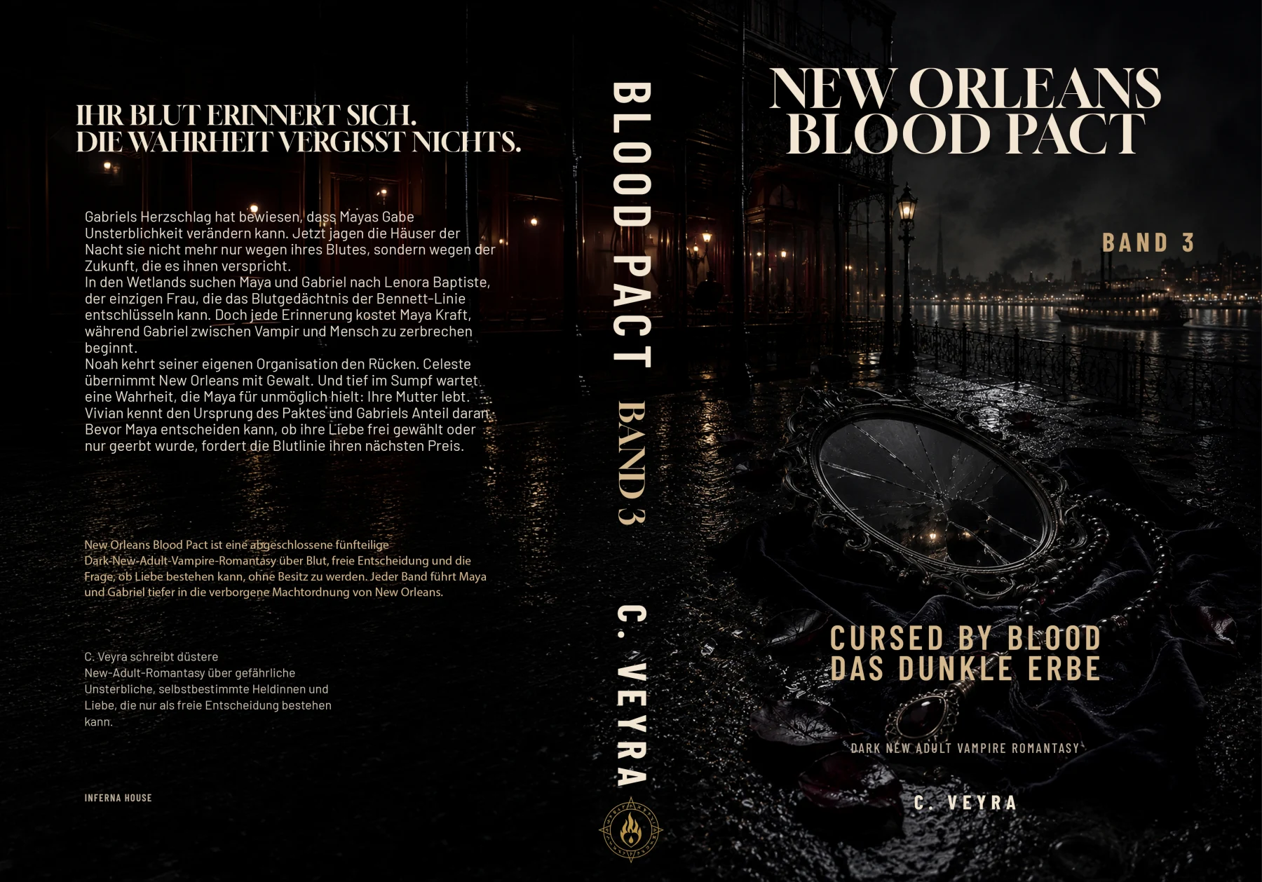Vollständiger Druckumschlag: Cursed by Blood – Das dunkle Erbe