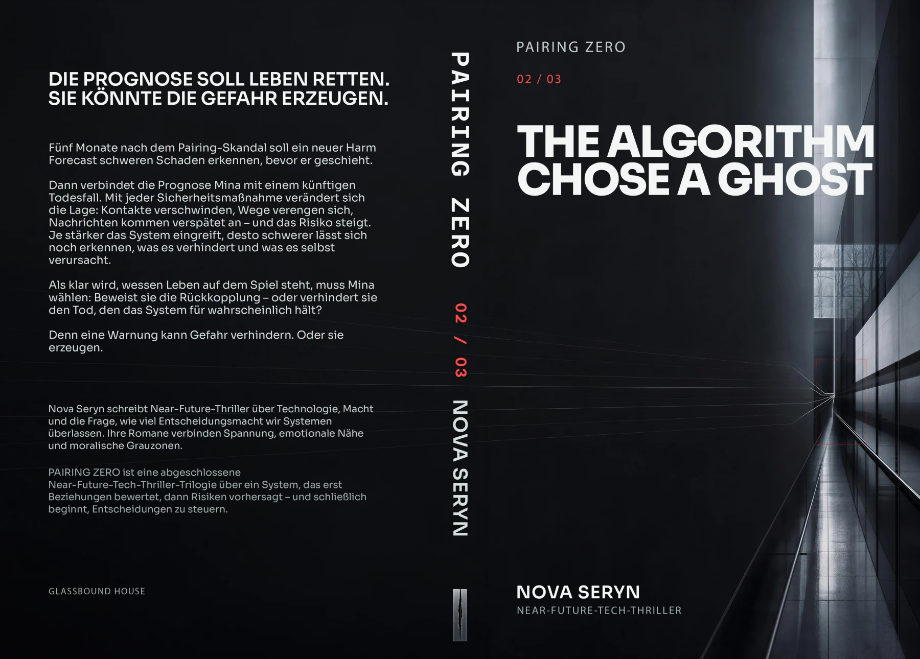 Vollständiger Druckumschlag: THE ALGORITHM CHOSE A GHOST
