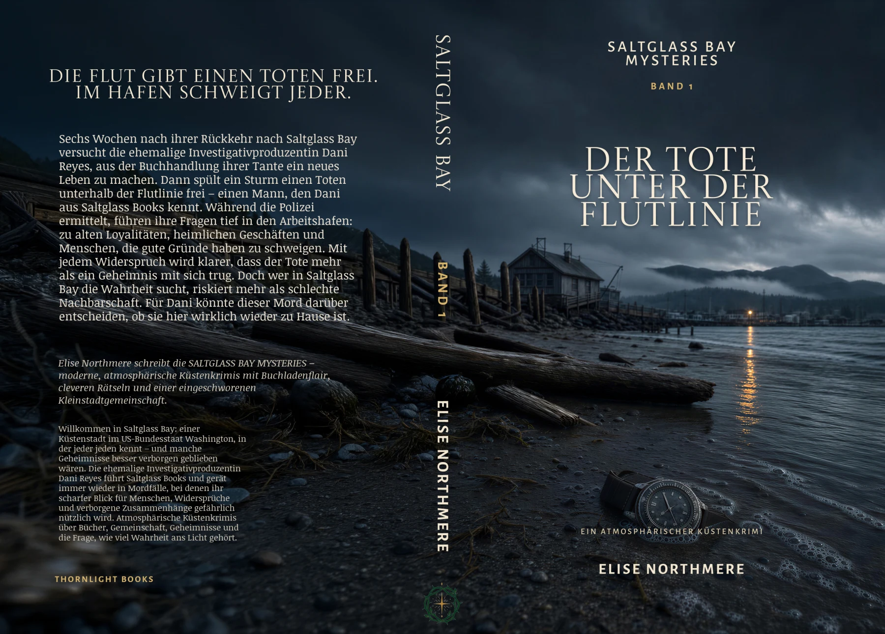 Vollständiger Druckumschlag: DER TOTE UNTER DER FLUTLINIE