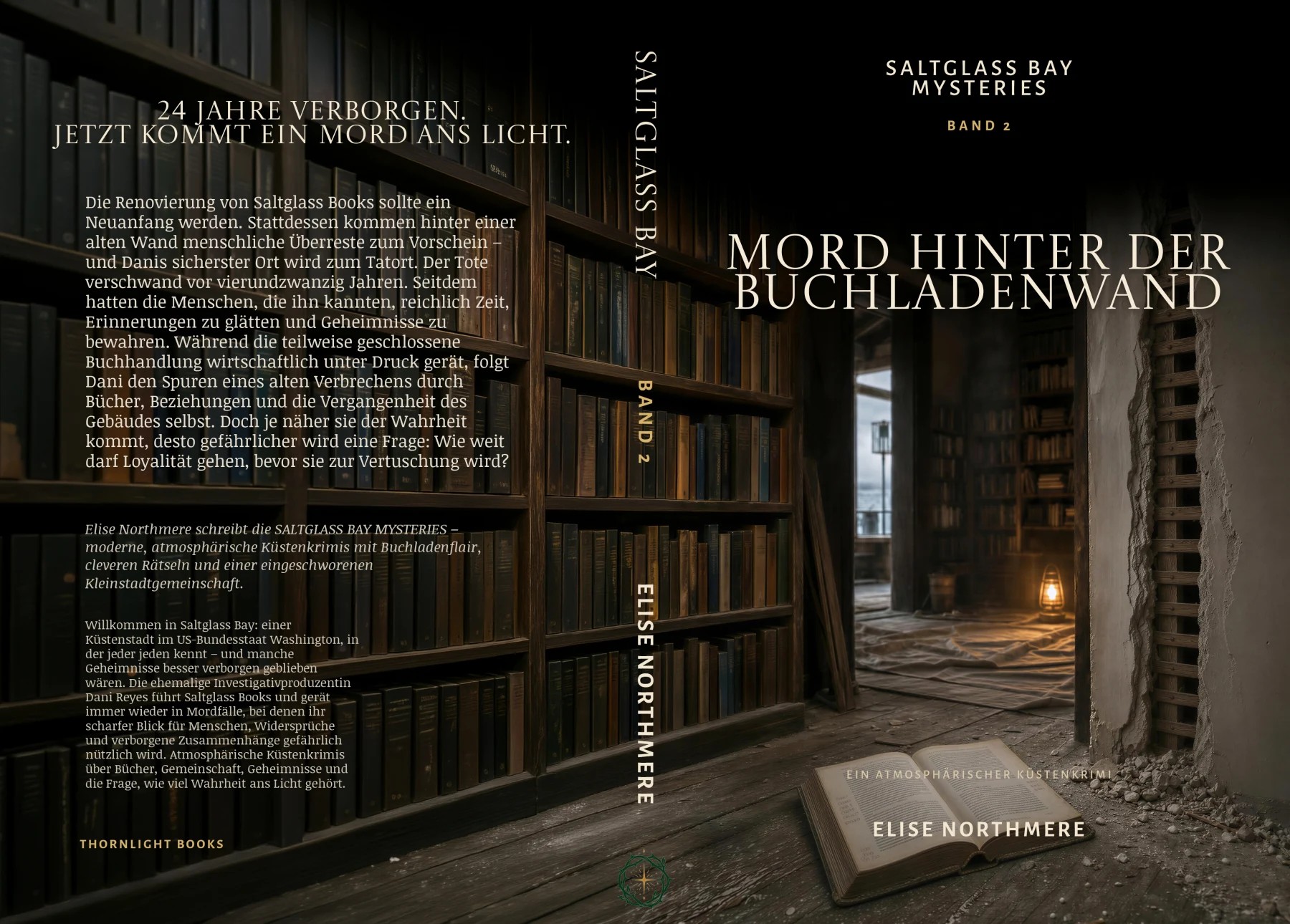 Vollständiger Druckumschlag: MORD HINTER DER BUCHLADENWAND