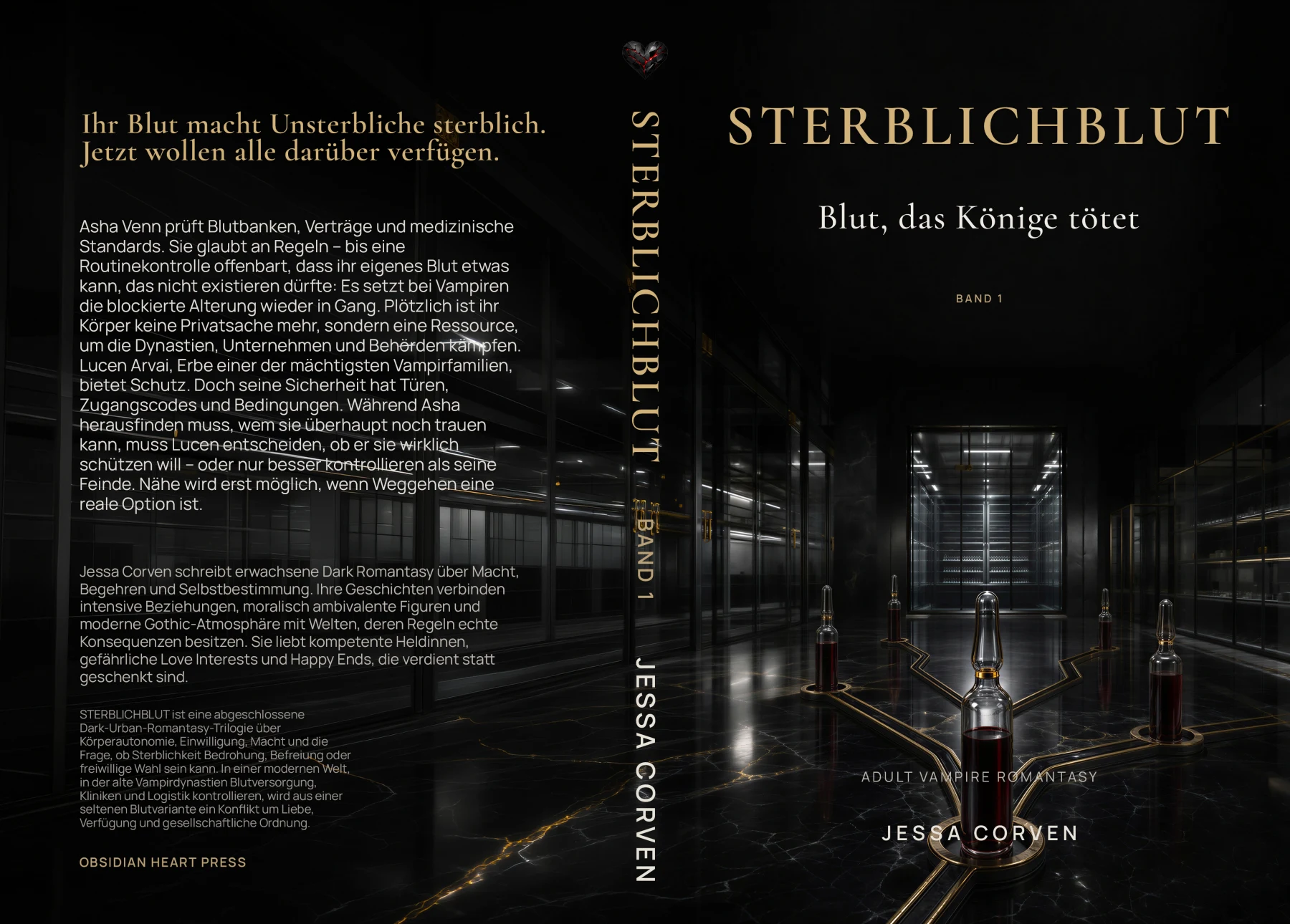 Vollständiger Druckumschlag: Blut, das Könige tötet