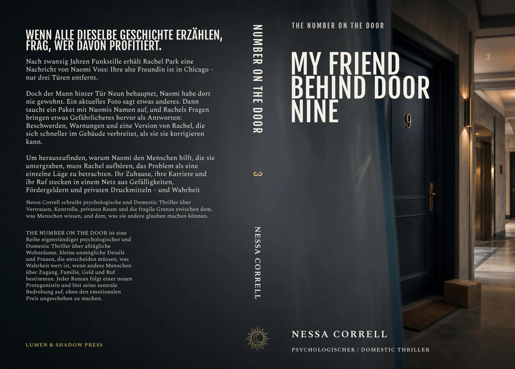 Vollständiger Druckumschlag: MY FRIEND BEHIND DOOR NINE