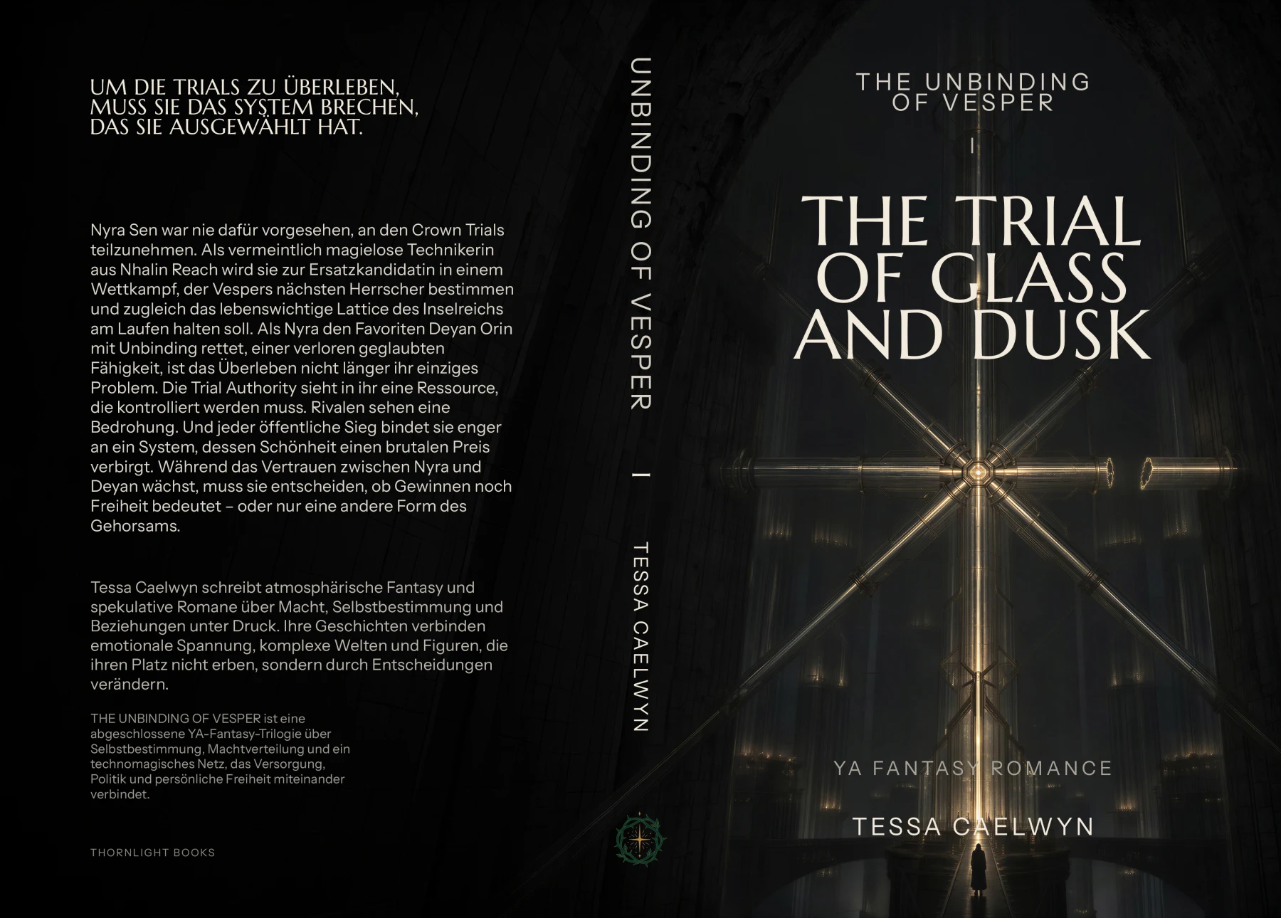Vollständiger Druckumschlag: THE TRIAL OF GLASS AND DUSK