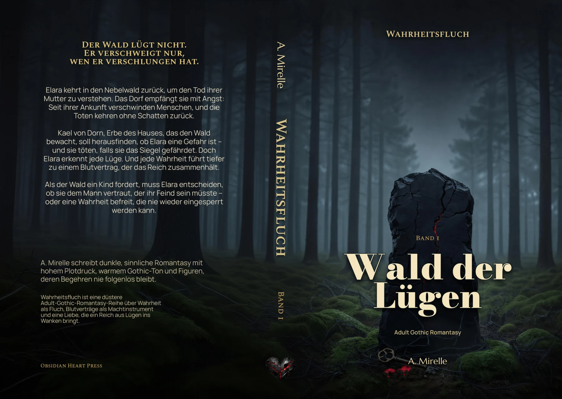 Vollständiger Druckumschlag: Wald der Lügen